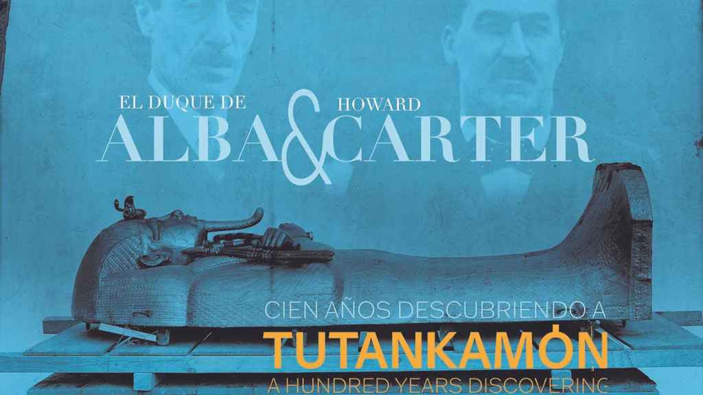 Cartel de la exposición 'Alba & Carter. Cien años descubriendo a Tutankhamon'.