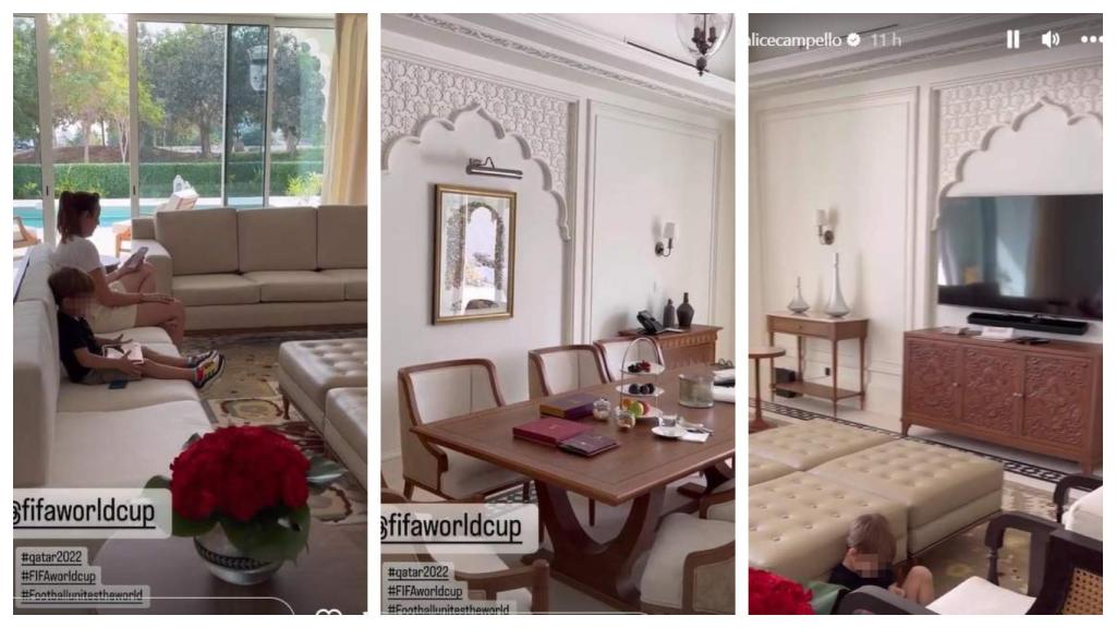 Alice Campello ha compartido algunas imágenes de la villa en la que está alojada.