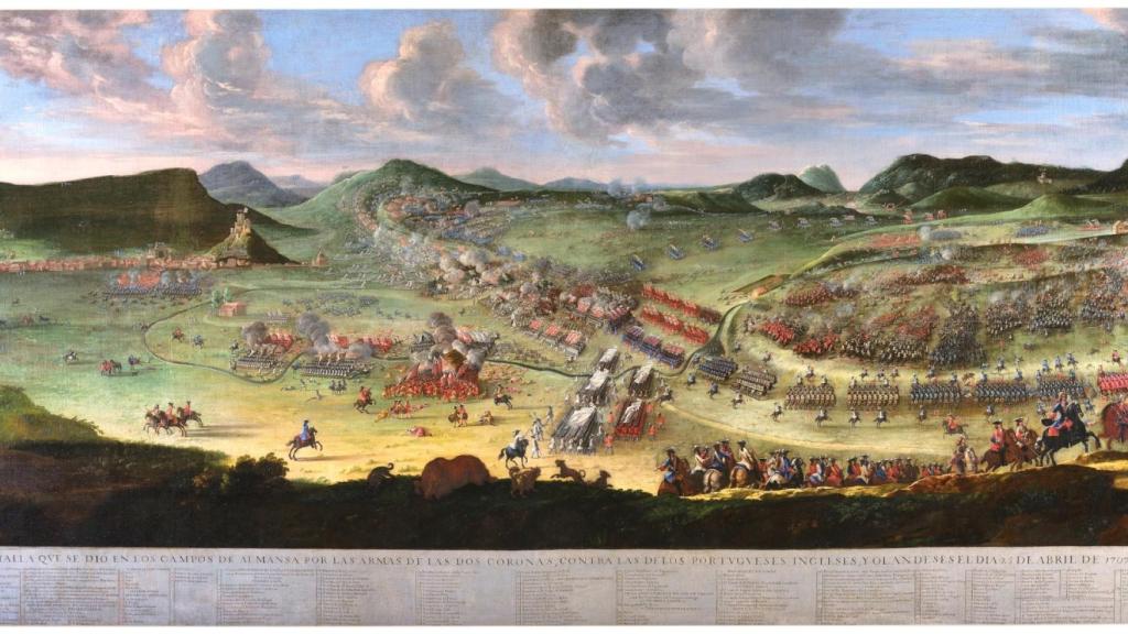 'La batalla de Almansa' (1709), óleo sobre lienzo pintado por Buonaventura Ligli. Museo del Prado