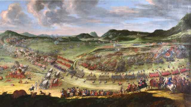 'La batalla de Almansa' (1709), óleo sobre lienzo pintado por Buonaventura Ligli. Museo del Prado