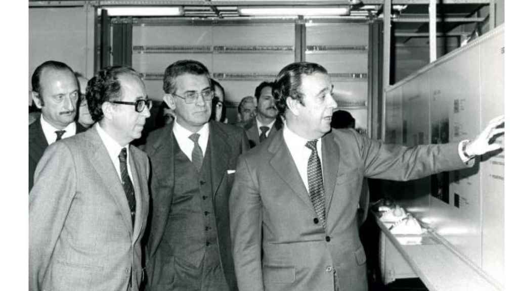 Inauguration Of The Ax Power Plant In Madrid Atocha In 1980.