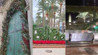 Alicante llena de adornos florales navideños diferentes enclaves de la ciudad