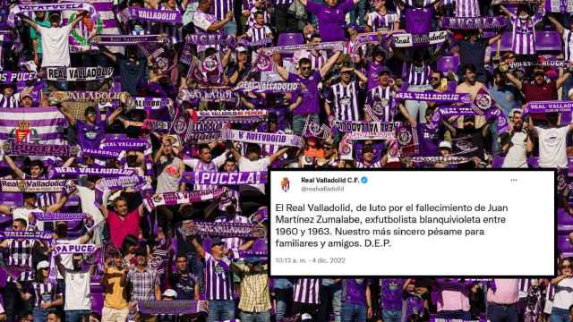 Aficionados en el Estadio José Zorrilla y el mensaje del club