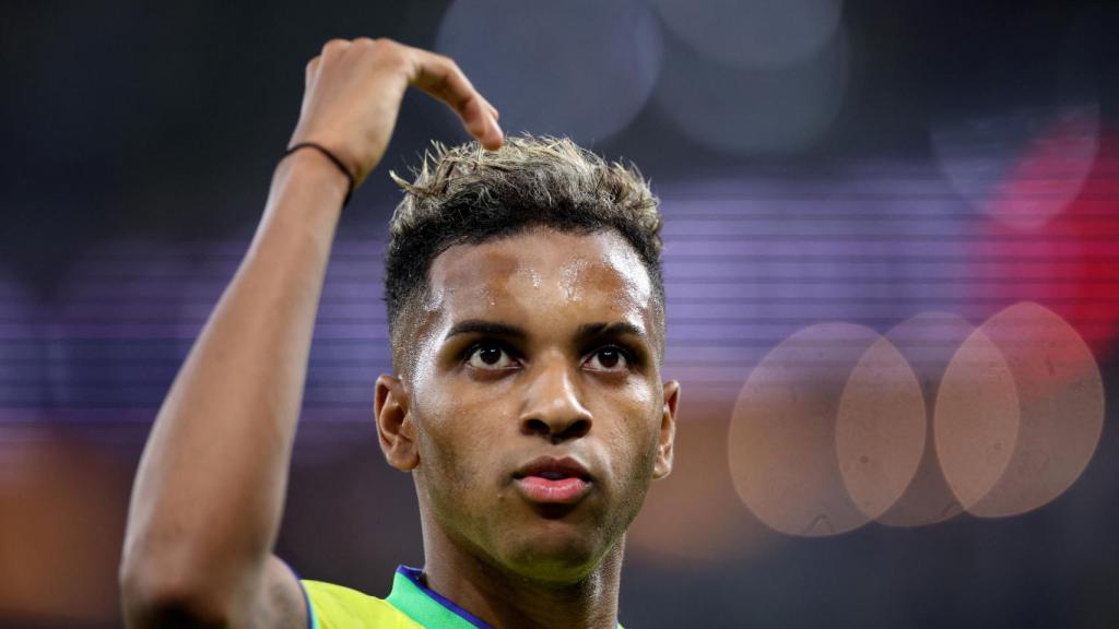 Rodrygo Goes, con la selección de Brasil en el Mundial de Qatar 2022