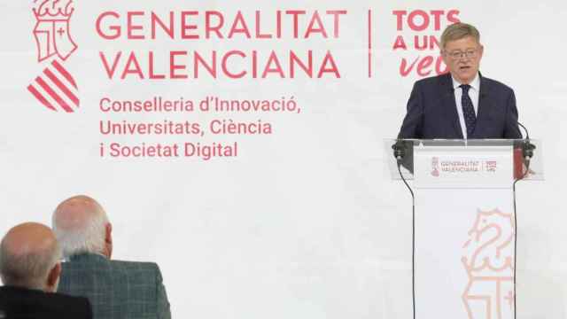 Ximo Puig en la presentación de la candidatura de Alicante para acoger la Agencia de Inteligencia Arificial.