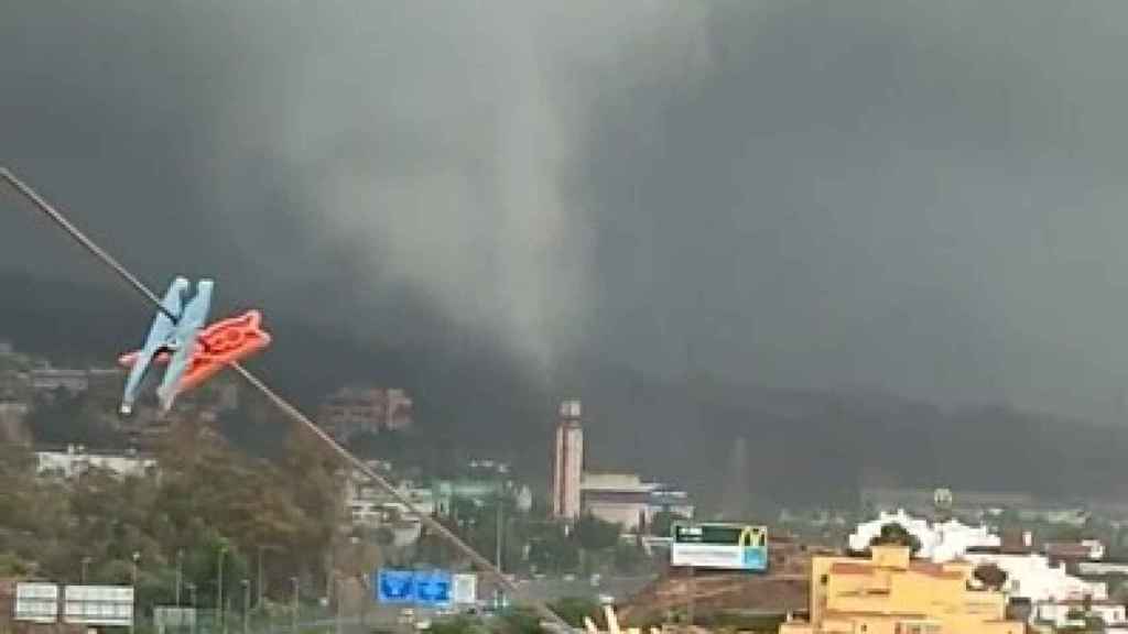 Imagen del tornado ocurrido en Marbella (Málaga).