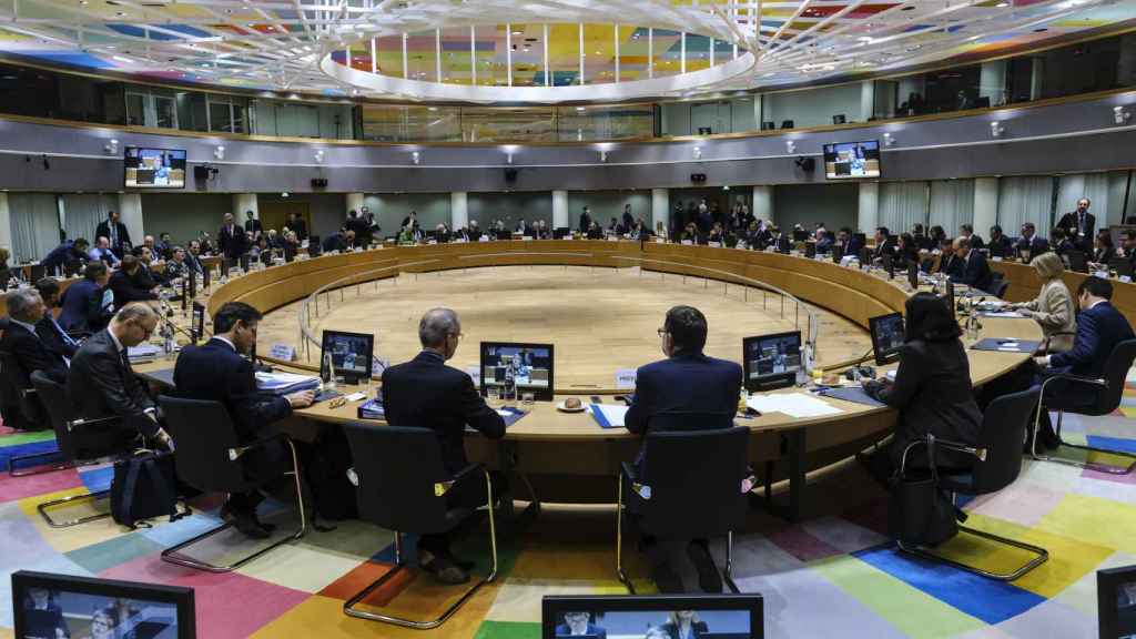 Los ministros de Finanzas de la UE, durante su reunión este martes en Bruselas