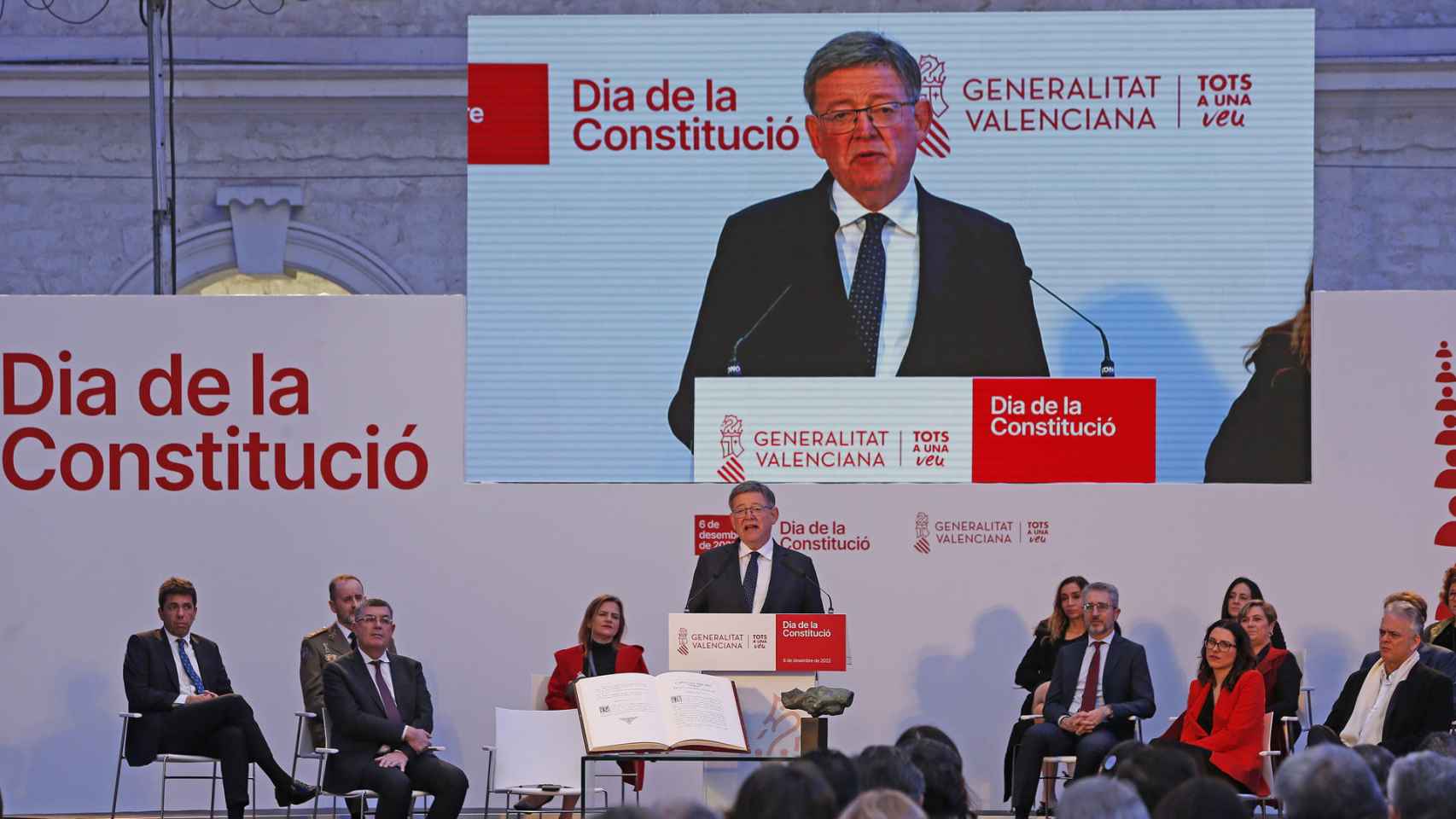 El president de la Generalitat, Ximo Puig, en un acto en Alicante por el Día de la Constitución.