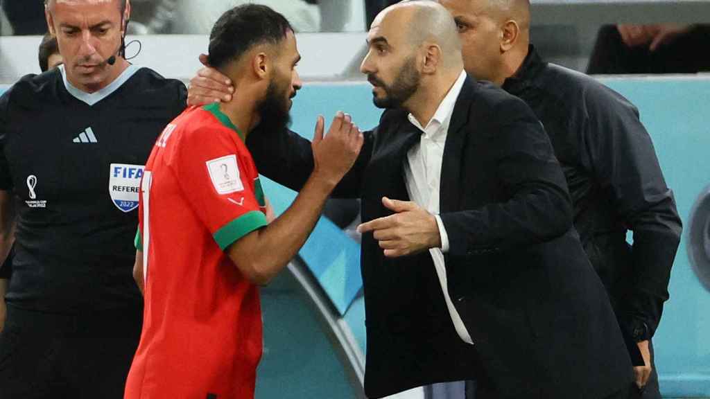 Regragui, el seleccionador de Marruecos, felicita a Bouffal