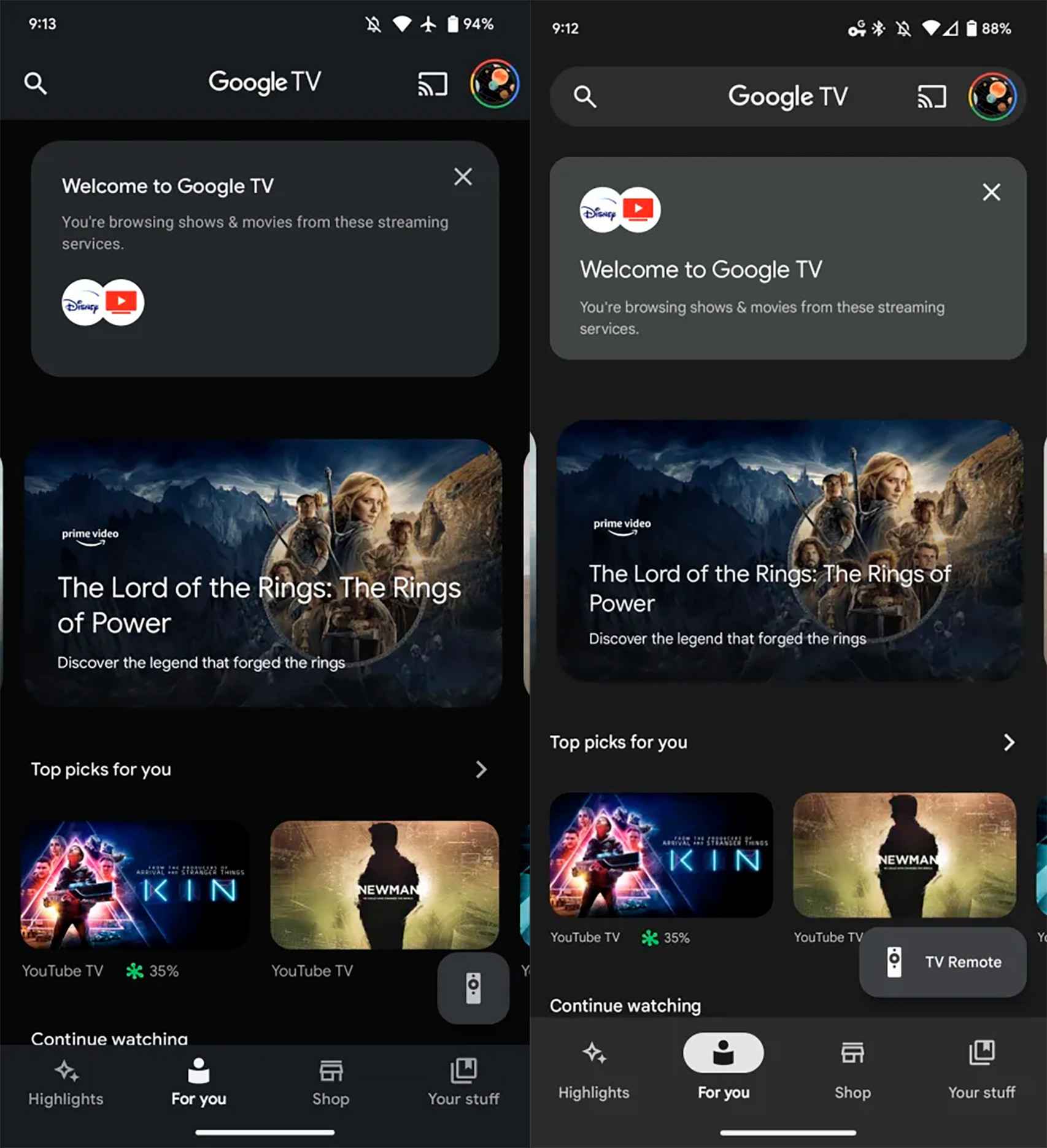 Las diferencias entre la nueva versión y la anterior de Google TV