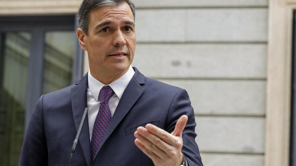 El presidente del Gobierno, Pedro Sánchez, este martes en el Congreso de los Diputados.