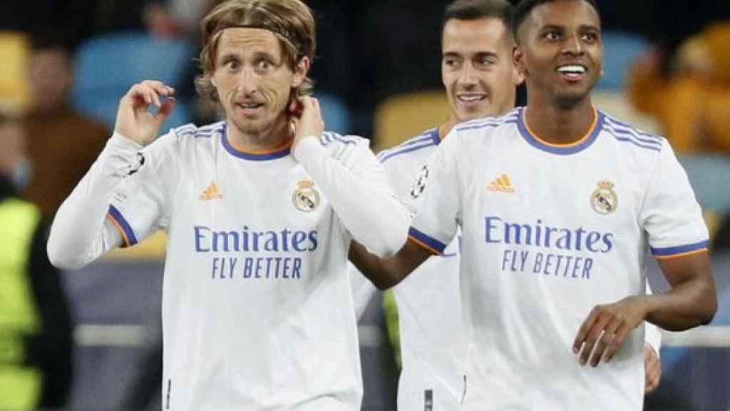 Luka Modric y Rodrygo Goes, en un partido del Real Madrid