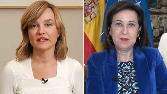 Pilar Alegría, ministra de Educación, y Margarita Robles, de Defensa, en TVE y Telecinco, respectivamente.