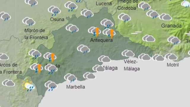 Previsión meteorológica del jueves en la provincia de Málaga.