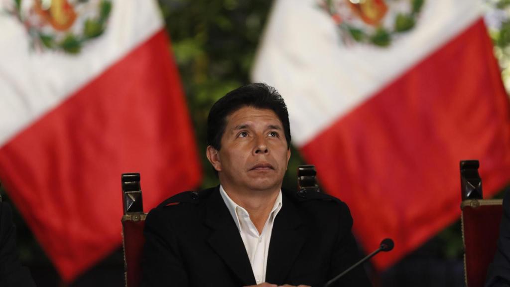 Pedro Castillo, durante una rueda de prensa con corresponsales internacionales en Lima (Perú), el pasado octubre.