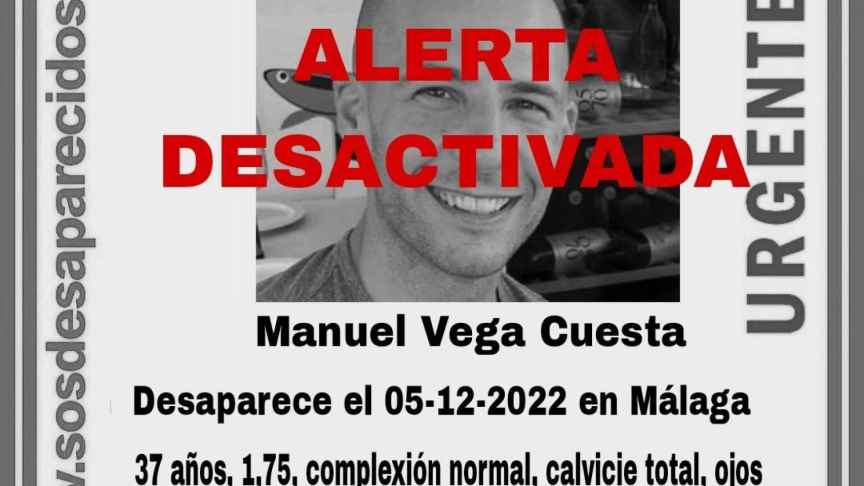 Encuentran muerto a Manuel Vega, desaparecido en Málaga desde el lunes