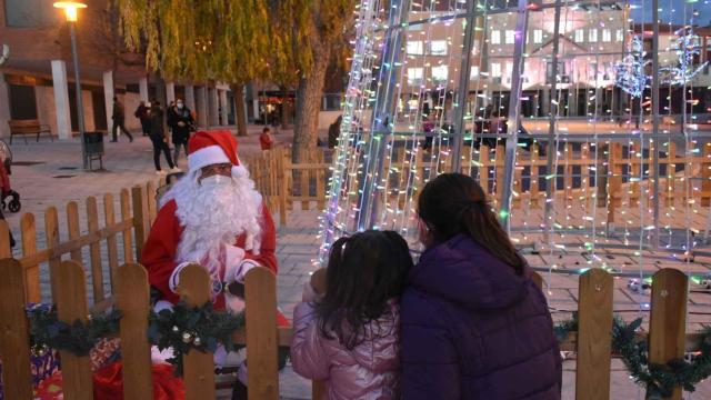 Papa Noel visita La Cistérniga en el año 2021