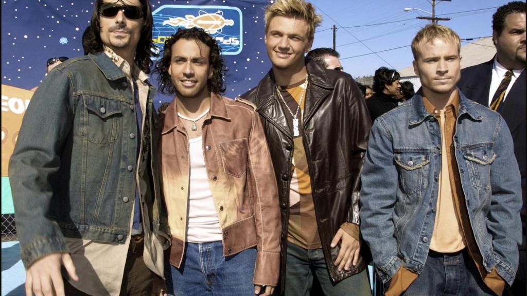 Los Backstreet Boys durante una gira de conciertos en 2001.