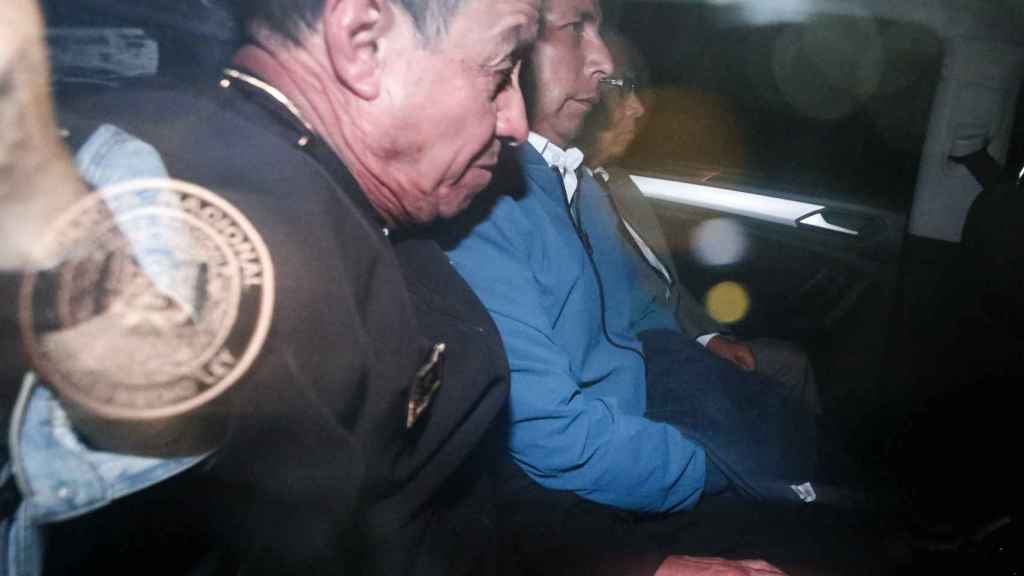El expresidente de Perú, Pedro Castillo, en el momento de su detención