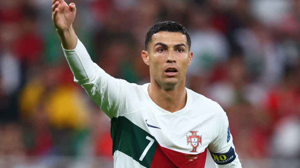 Cristiano Ronaldo, con la selección de Portugal en el Mundial de Qatar 2022