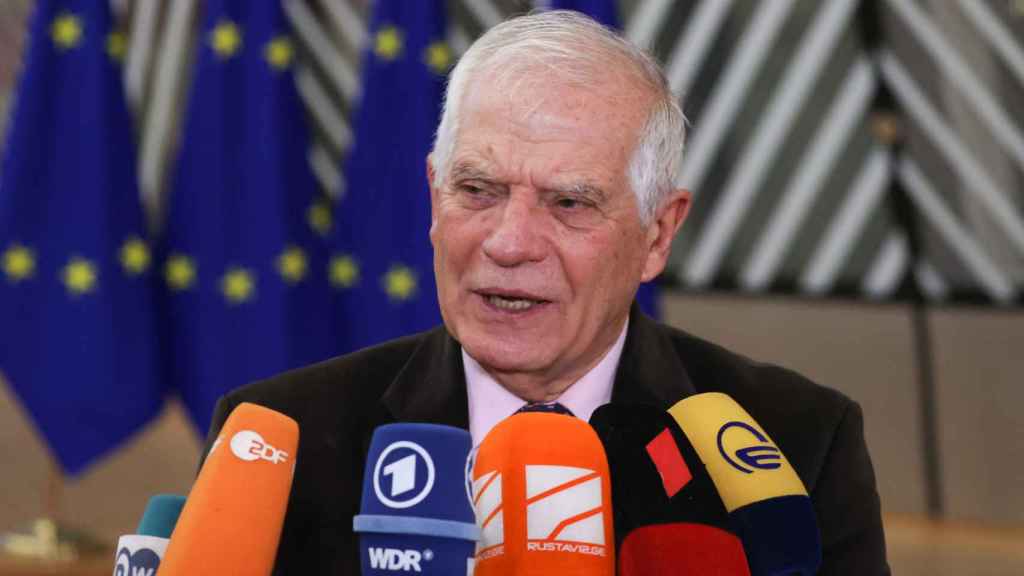 El jefe de la diplomacia de la UE, Josep Borrell, durante su comparecencia de este lunes