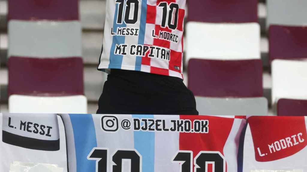 Zeljko Buljubasic, the half-Croatian, half-Argentinian fan, in Doha