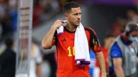 Eden Hazard tras un partido con la selección de Bélgica en el Mundial