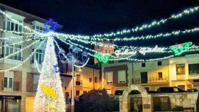 Baltanás con la decoración de Navidad