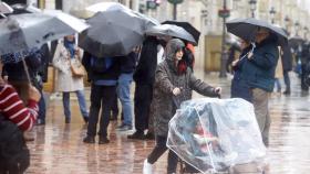 Imagen de archivo de una jornada de lluvia en Málaga.