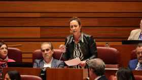 La procuradora socialista salmantina Rosa Rubio, en el pleno de las Cortes de CyL