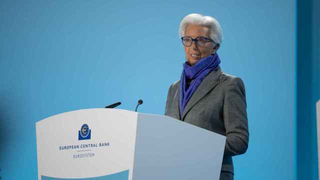La presidenta Christine Lagarde, durante la rueda de prensa de este jueves