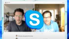 Fotomontaje con el logo de Skype.