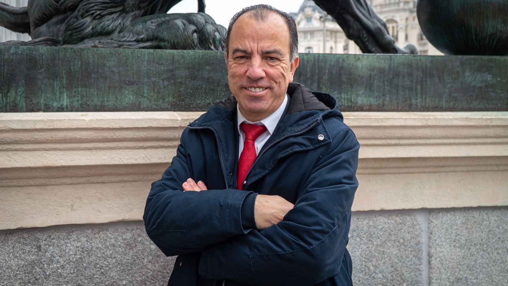 Carlos García Adanero, el pasado mes de diciembre en el Congreso, en una entrevista concedida a EL ESPAÑOL.