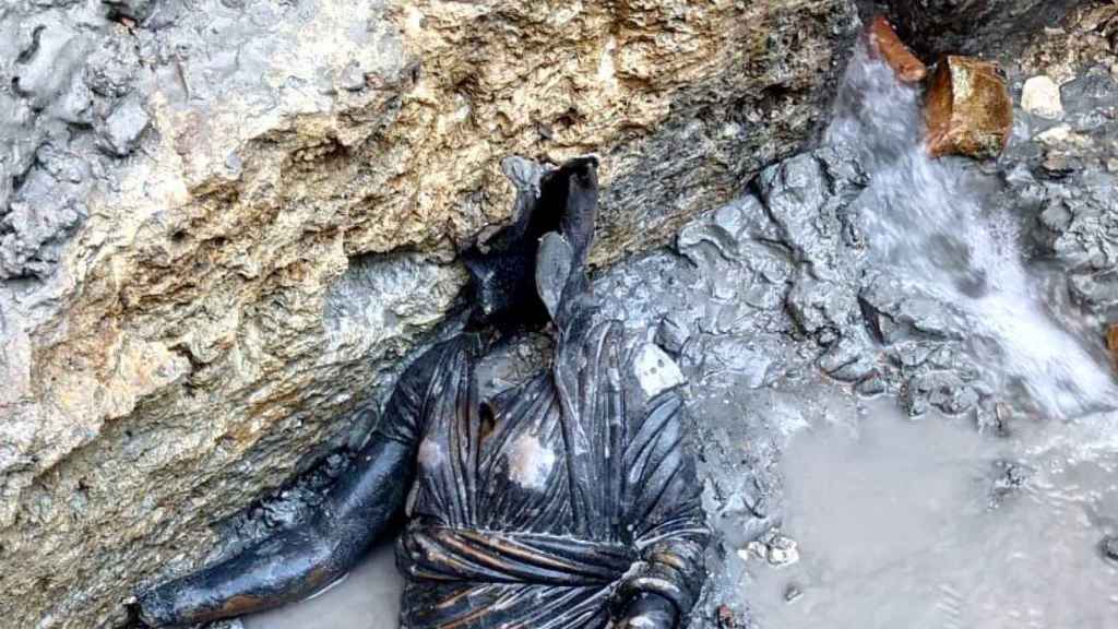 Una de las estatuas halladas en San Casciano. Foto: Ministerio de Cultura de Italia