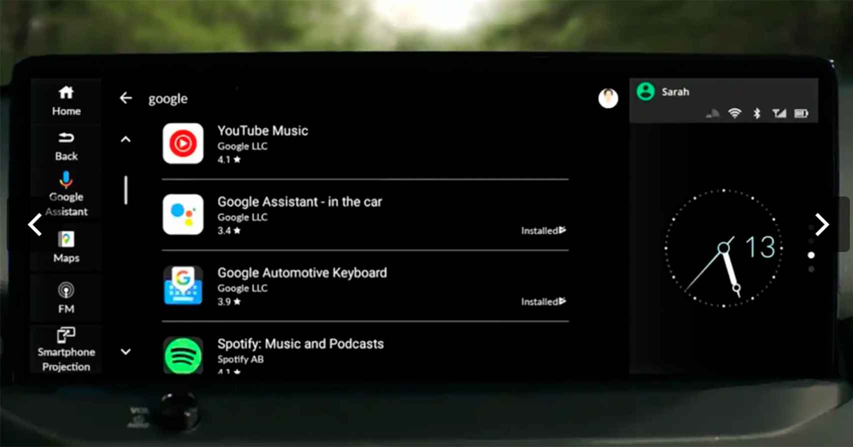 Android Automotive en el Honda Accord 2023