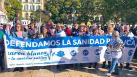 Protesta del colectivo Marea Blanca en Málaga.