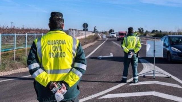 Control de tráfico de la Guardia Civil.