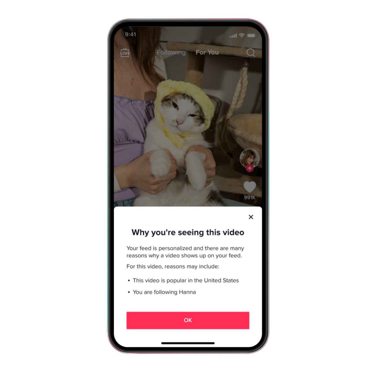 Reasons why you watch a video on TikTok