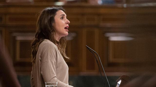 La ministra de Igualdad, Irene Montero, este miércoles durante el debate de la Ley Trans.