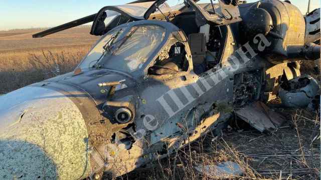 Helicóptero Ka-52 derribado.
