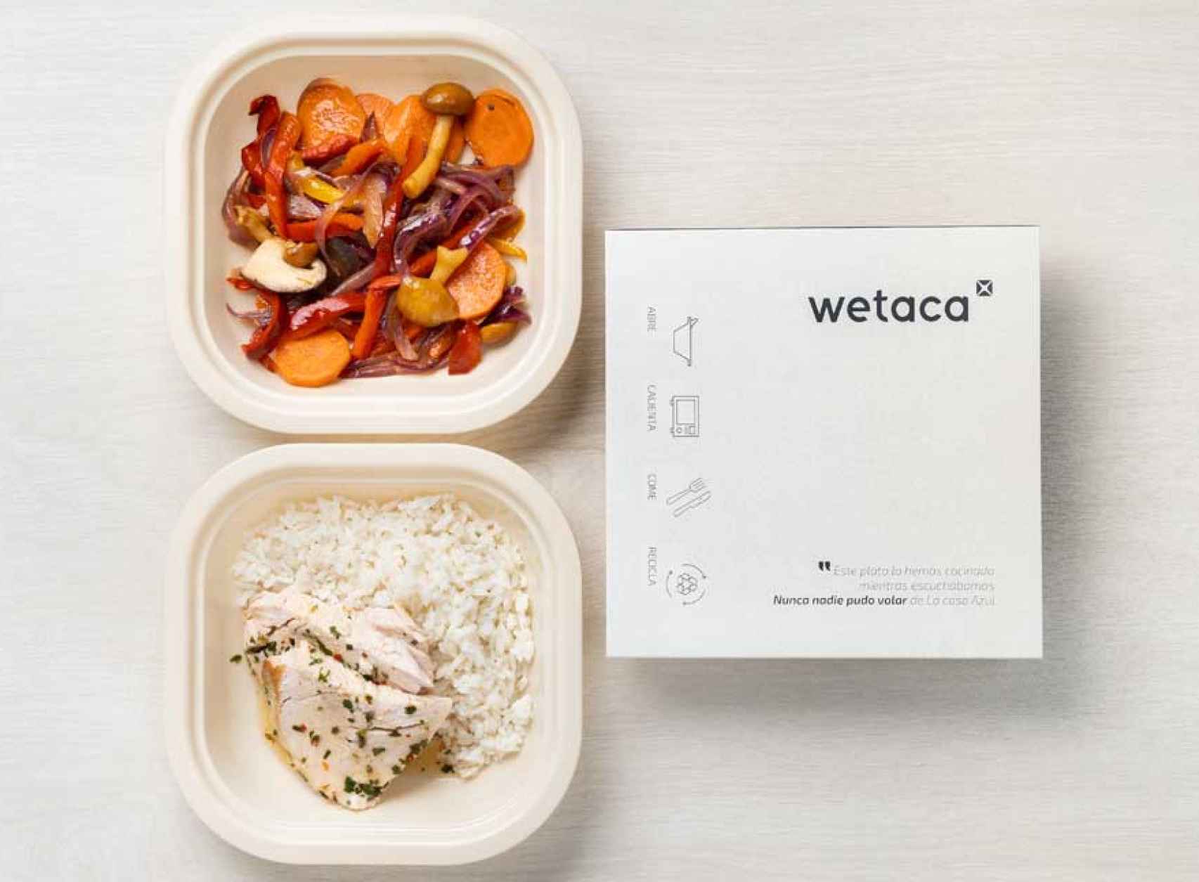 Uno de los platos que Wetaca envía a sus 7.500 clientes semanales.