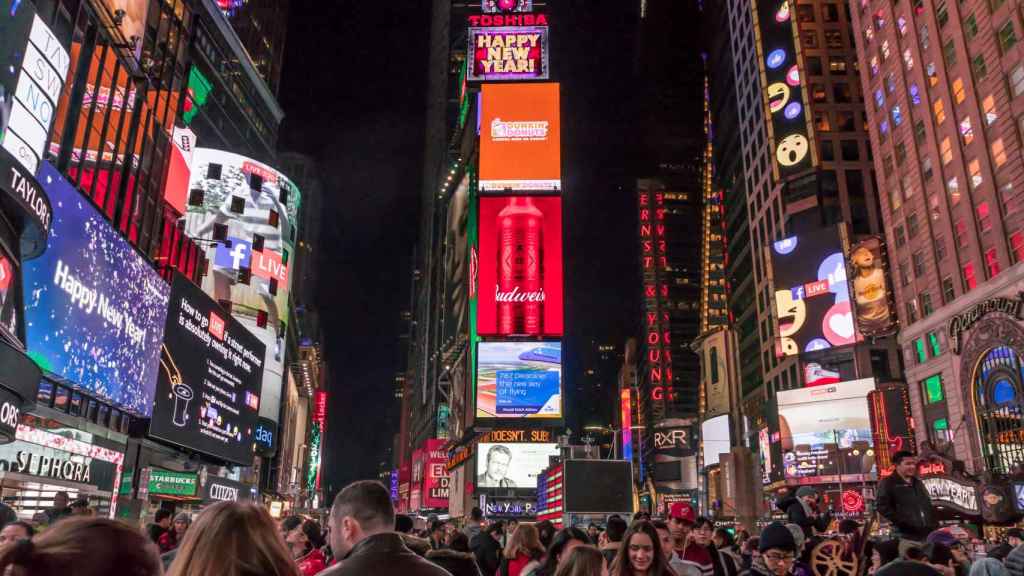 Imagen de archivo de Times Square en Año Nuevo