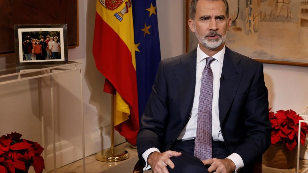 Felipe VI en su discurso de Nochebuena de 2021.