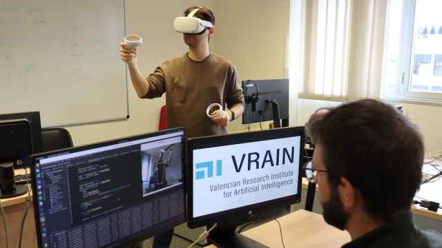 Una de las pruebas realizadas en entornos virtuales en los laboratorios de VRAIN.