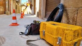 Imagen de los trabajos del operador Adamo para llevar fibra a la España rural.