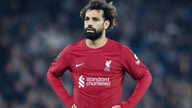 Mohamed Salah, en un partido del Liverpool de la temporada 2022/2023a