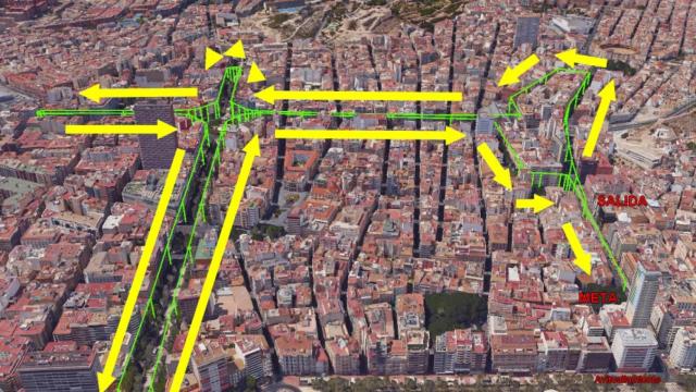 Mapa recorrido San Silvestre, Alicante.