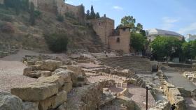 Vista del Teatro Romano desde el mirador desde el que cayó el niño de 6 años.