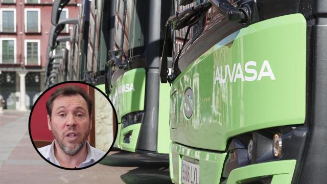 Óscar Puente y autobuses de Auvasa