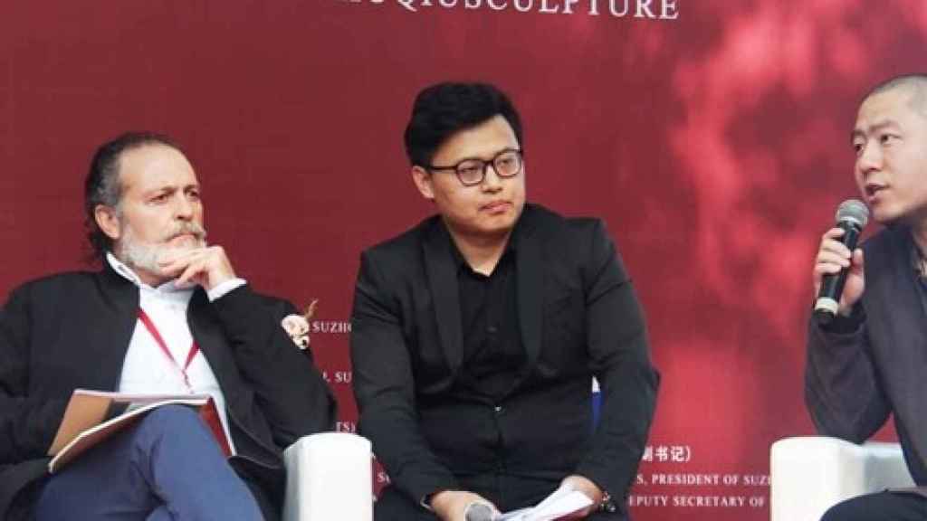 Juan Fuente durante su estancia en China en 2018